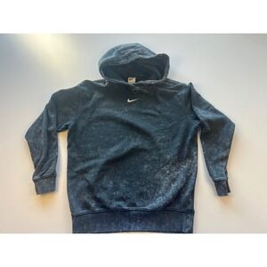Vintage Nike Hoodie Pullover Sweatshirt XS Extra Small Black Mineral Wash